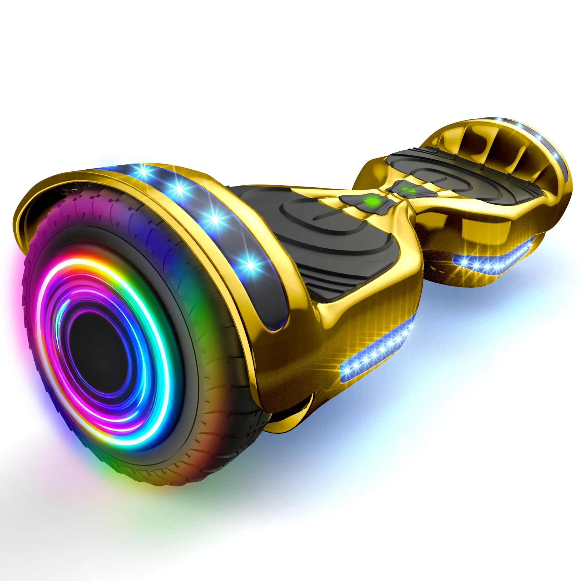 Tcdjtc LBW17 Hover Board with Dual Motor, Balance Board with Bluetooth Speakers and LED Lights, GOLD12