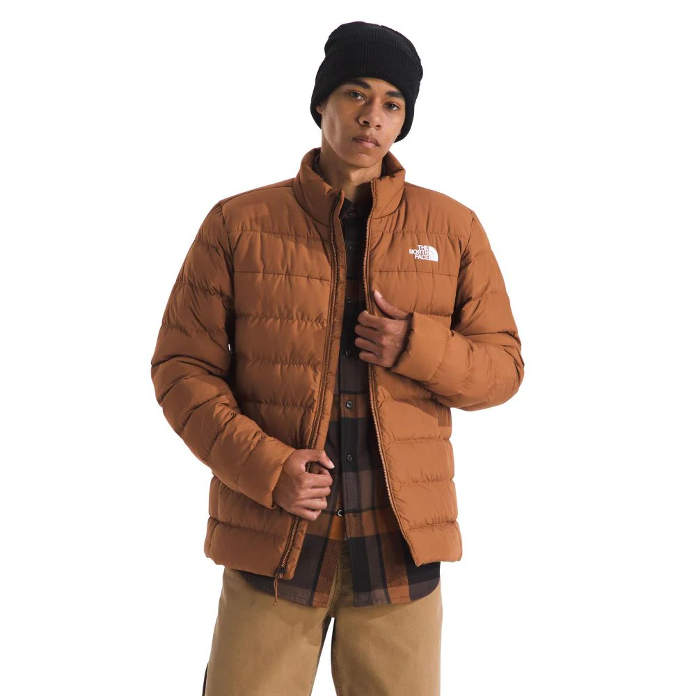 The North Face Aconcagua 3 Men's Insulated Jacket, WindWall Wind Resistant, Water Repellent, Recycled 600-Fill Down Blend, Burnt Umber, Medium, NF0A84HZ