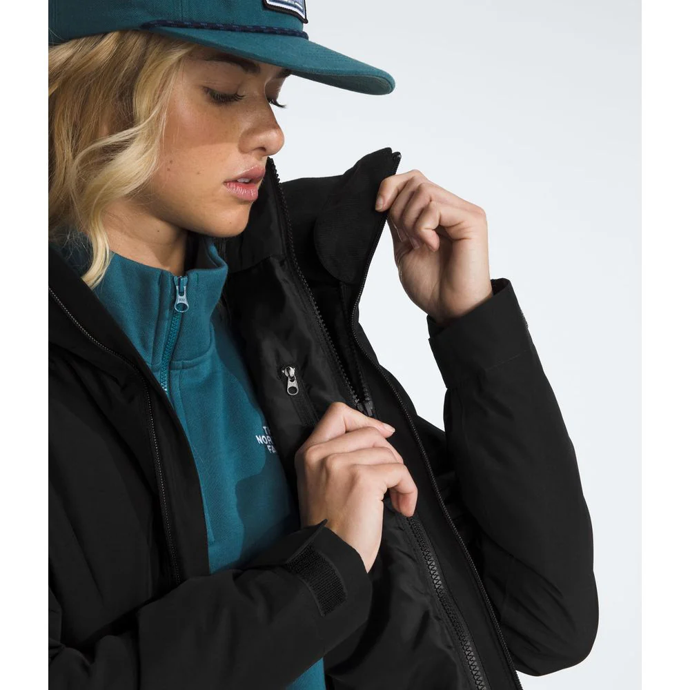 The North Face Carto Mono Triclimate Hooded Women's Insulated Jacket, Waterproof DryVent Shell, Heatseeker Liner, TNF Black, Medium, NF0A8D3D - Image 3