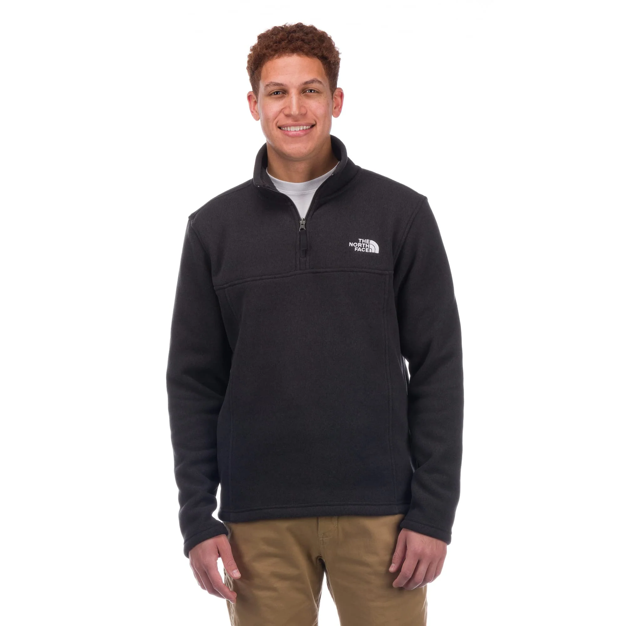 The North Face Tsillan 1/4 Zip Sweatshirt Men's Athletic Pullover, TNF Black Heather, Small, NF0A5G5X