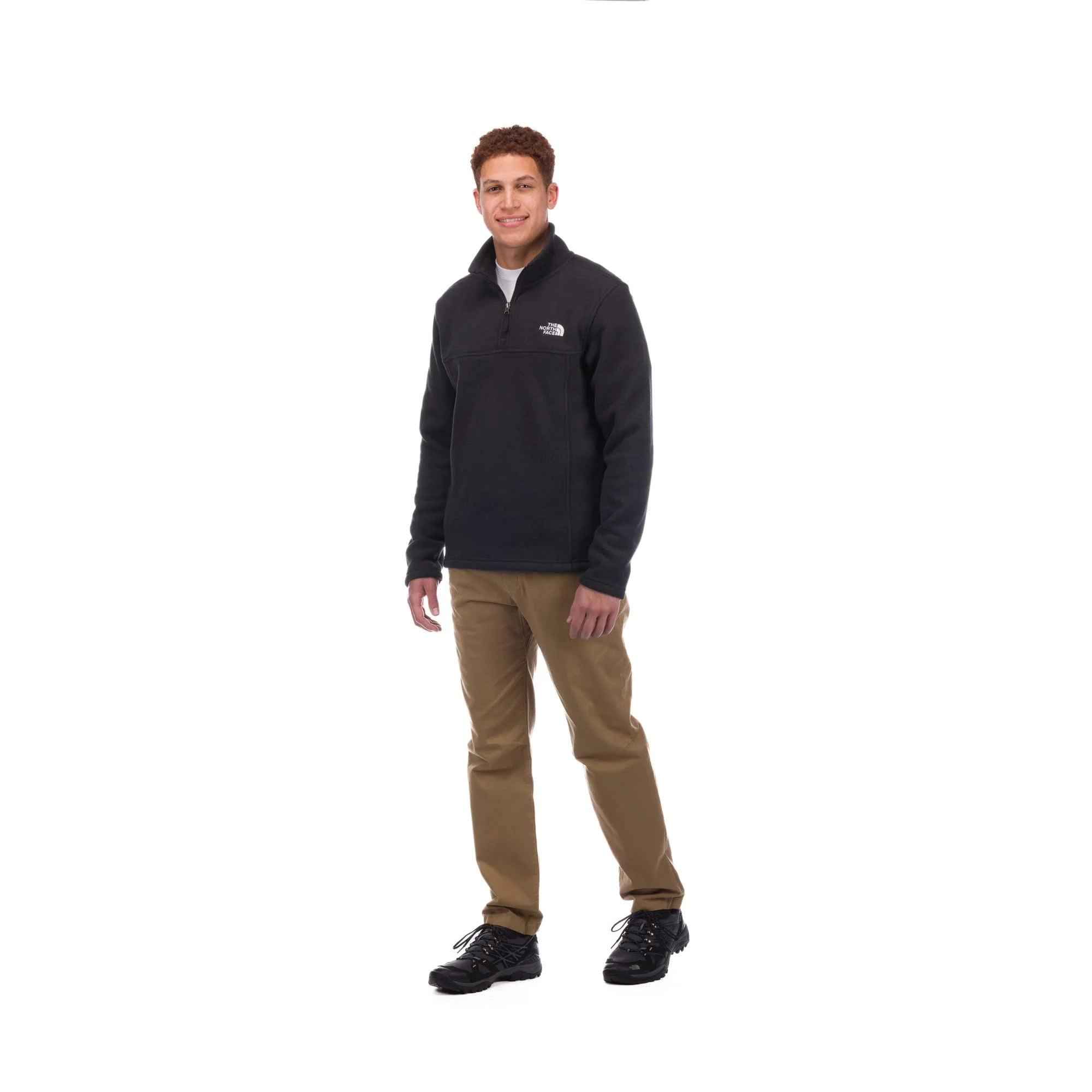 The North Face Tsillan 1/4 Zip Sweatshirt Men's Athletic Pullover, TNF Black Heather, Small, NF0A5G5X - Image 2