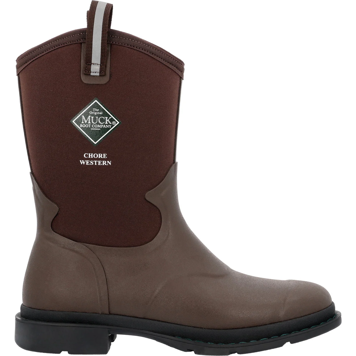 The Original Muck Boot Company MCHWM90 Chore Western Rubber Boots for Men - Brown - 10M
