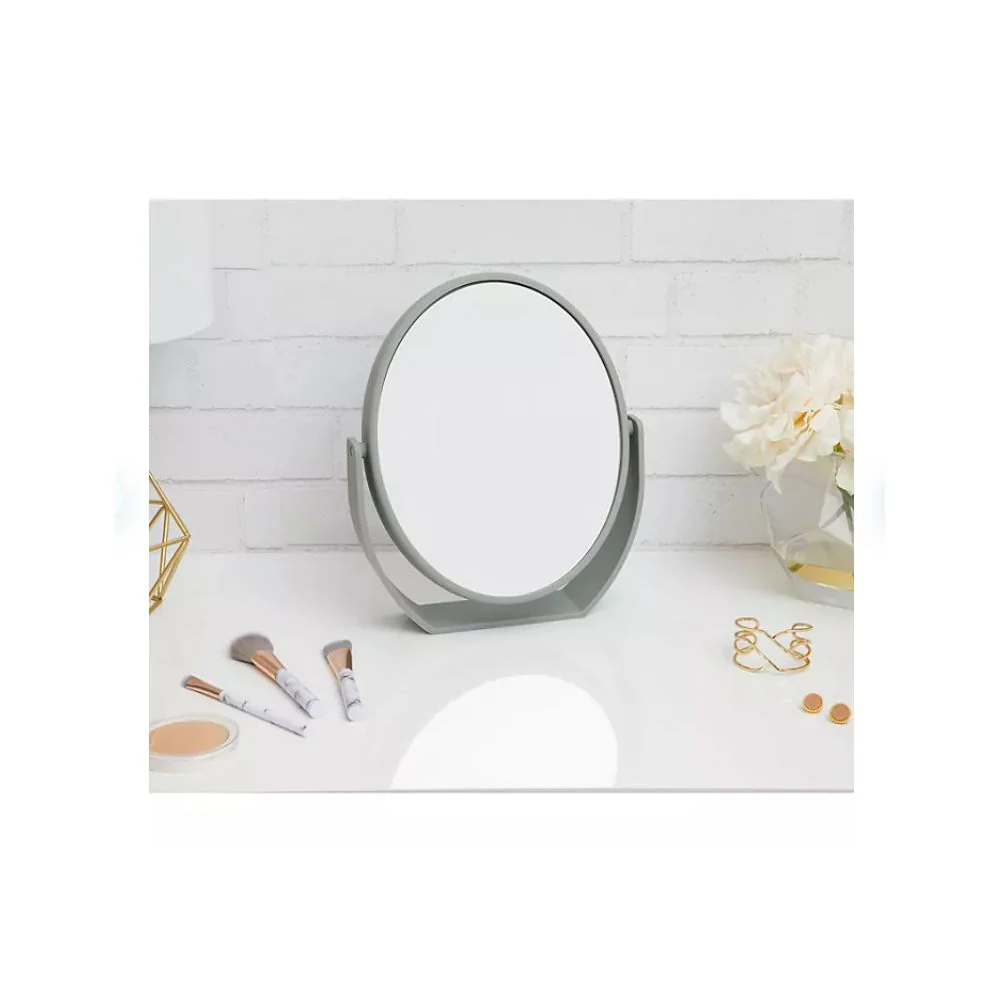 Thinkspace Beauty Soft-Touch Oval Vanity Mirror, Grey - High Quality - Image 3