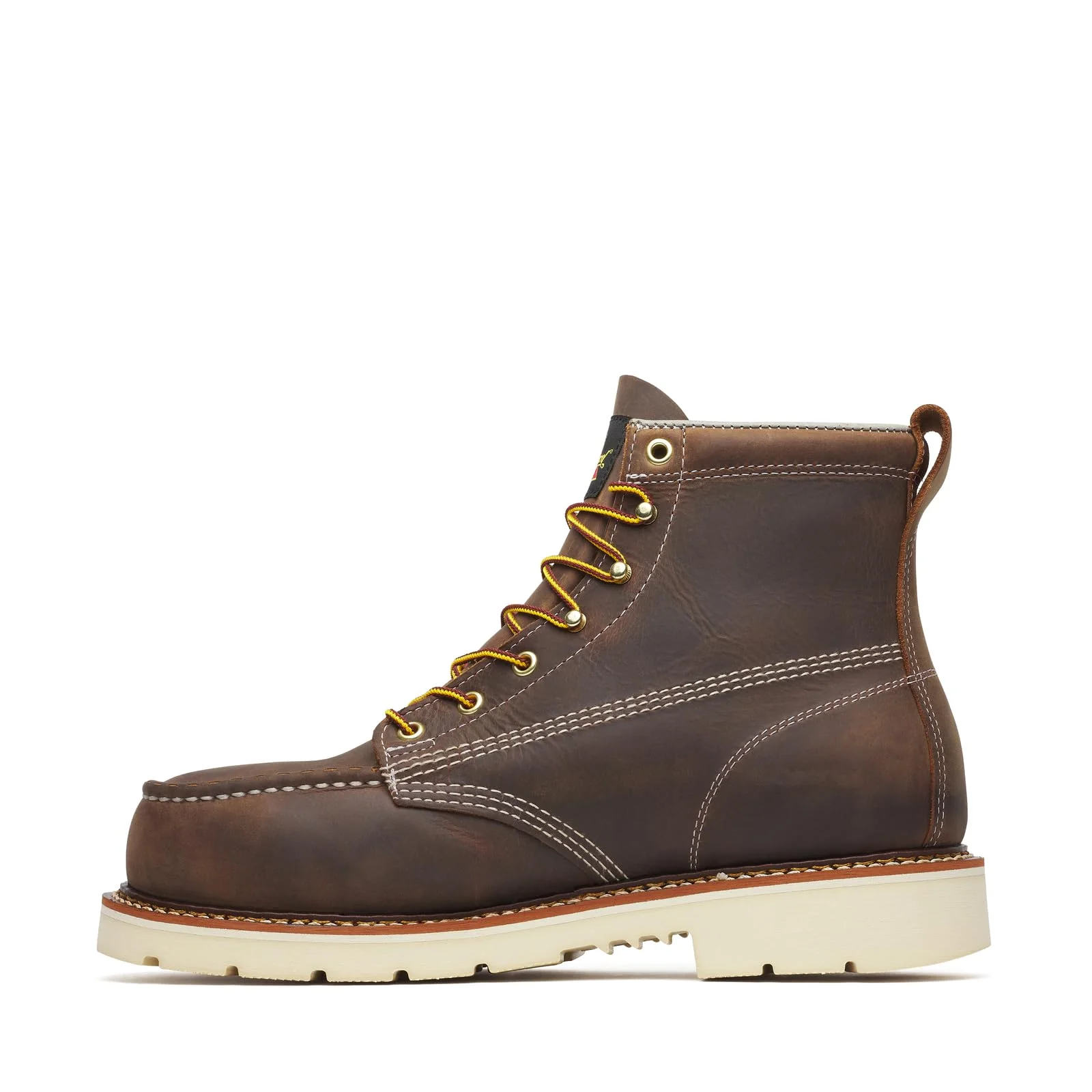Thorogood American Heritage 6" Moc Toe Steel Toe Work Boots, Brown Trail Crazyhorse Leather, MAXWear 90 Slip-Resistant Outsole, Waterproof, Size 9, 804-437590D - Image 5