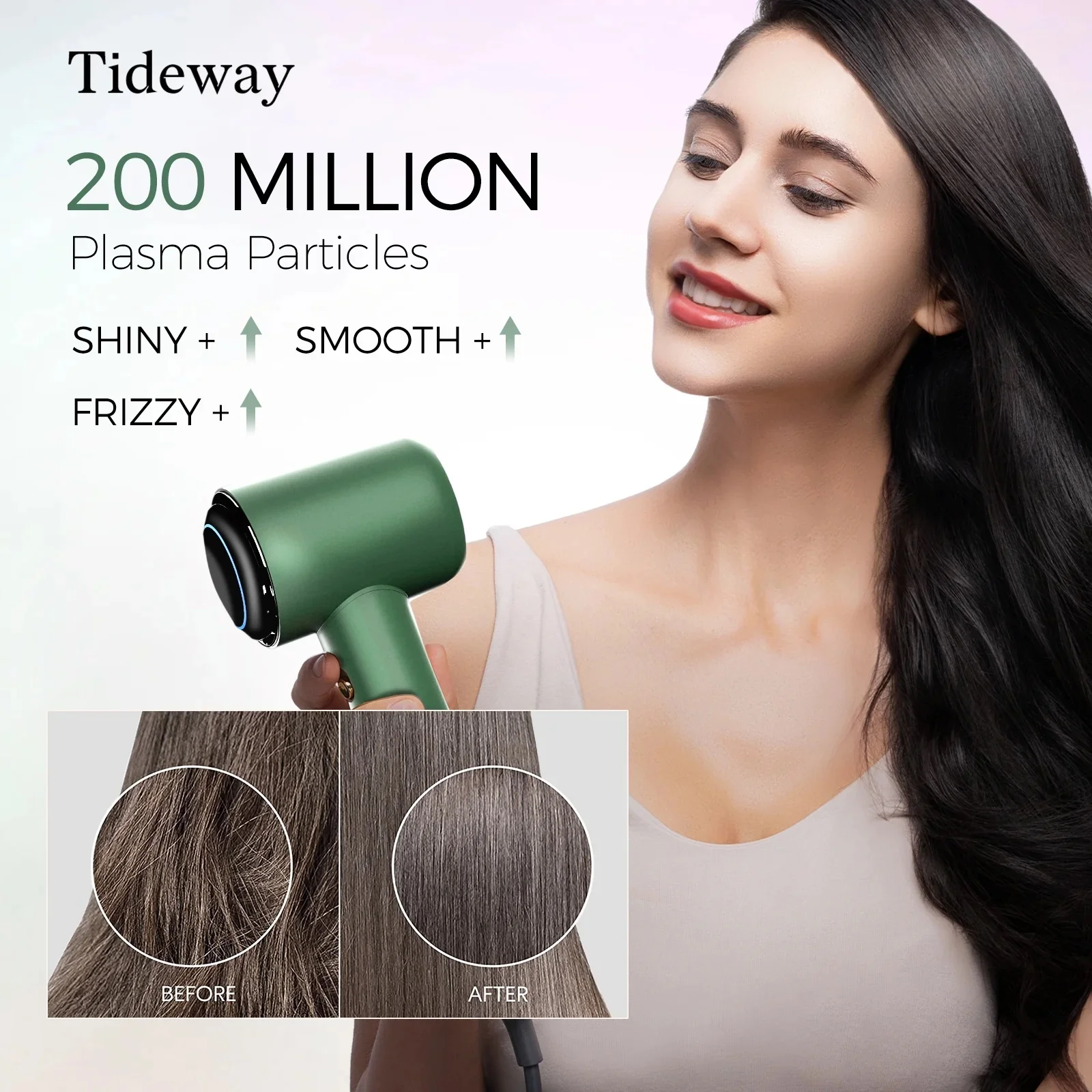 Tideway H11 Hair Dryer High-Speed Ionic 110.000 RPM Temp Control Plasma, Green - Image 3