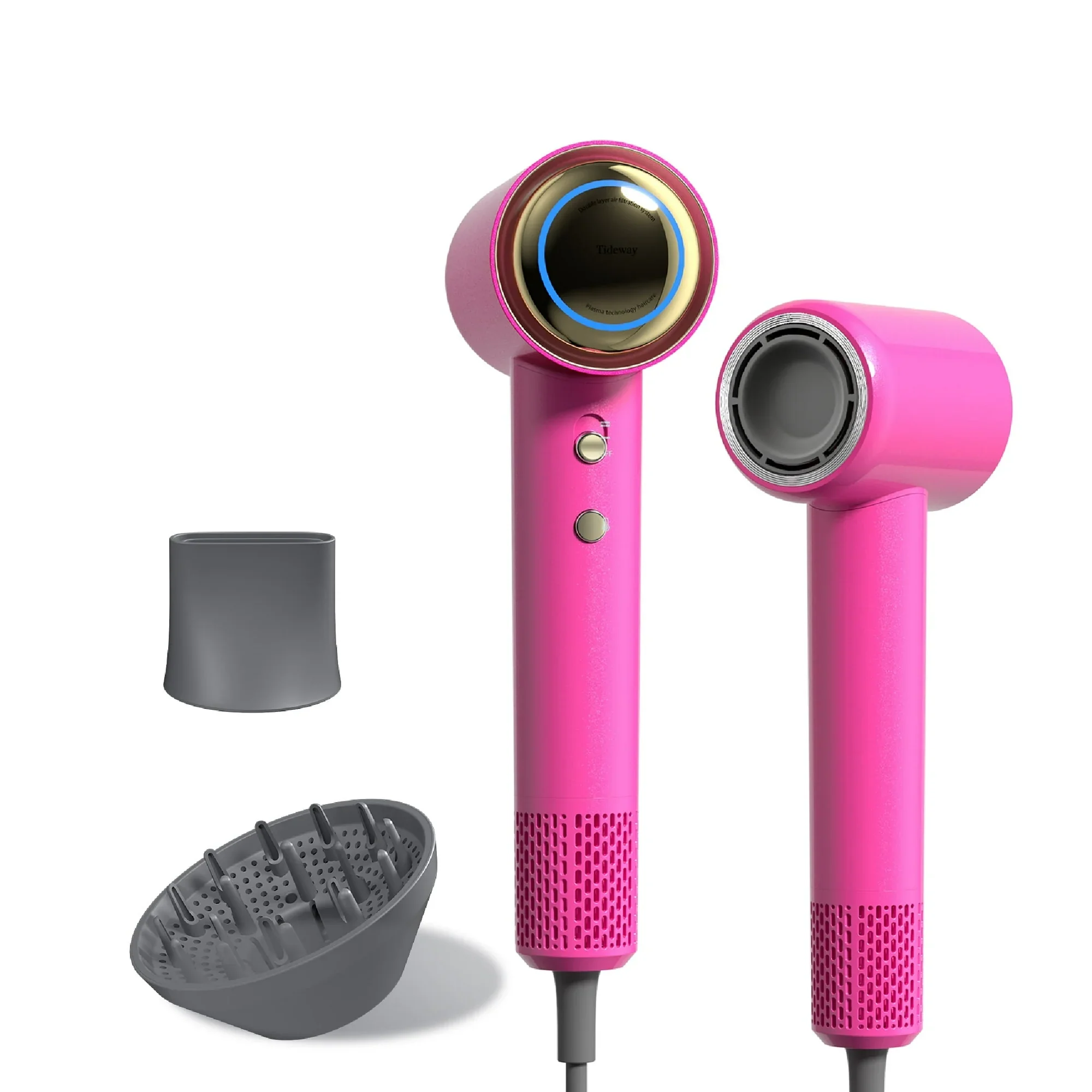 Tideway H11 Hair Dryer with Diffuser, Pink - Image 2