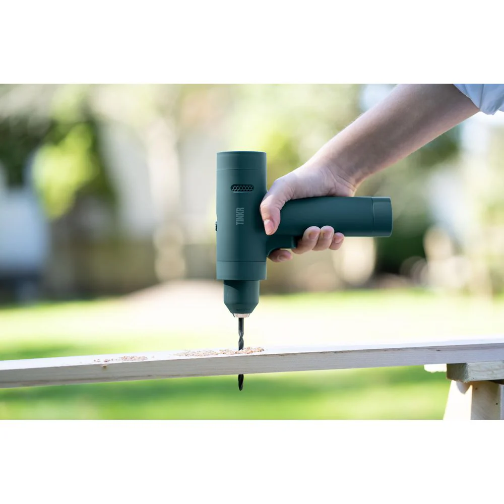 TINKR Cordless Brushless Power Drill, 12V, 30 Torque Settings, Dual Speed, LED Display, USB-C Rechargeable, Soft Grip, Green, Complete 18-Piece Kit, TNKR-CD-12-B - Image 5