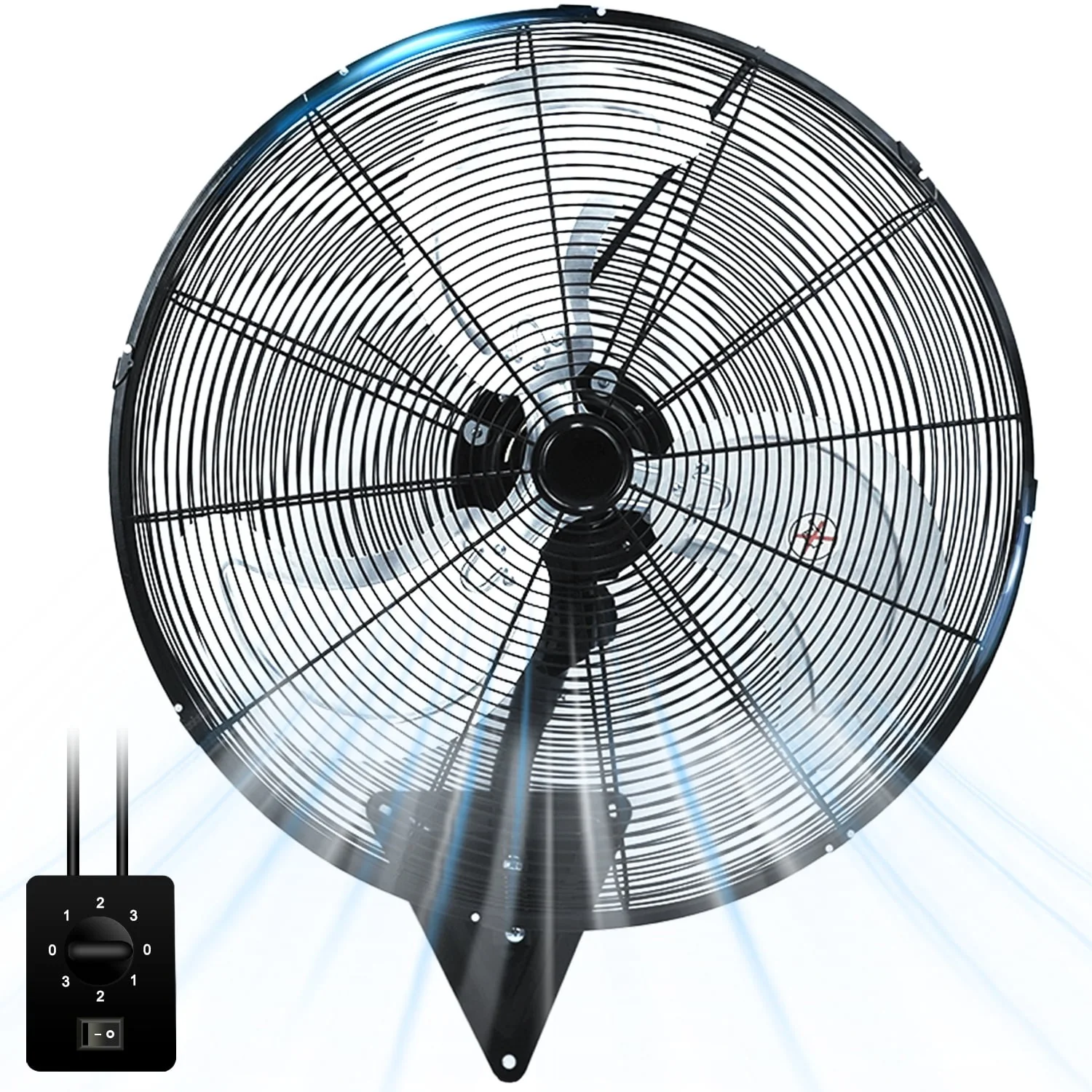Tmwings 24inch-SJ fan 24" High Velocity Wall Mount Fan, Black