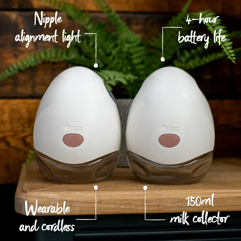 Tommee Tippee 423643 Made for Me Double Electric In-Bra Breastfeeding Wearable Breast Pump, White - Image 3