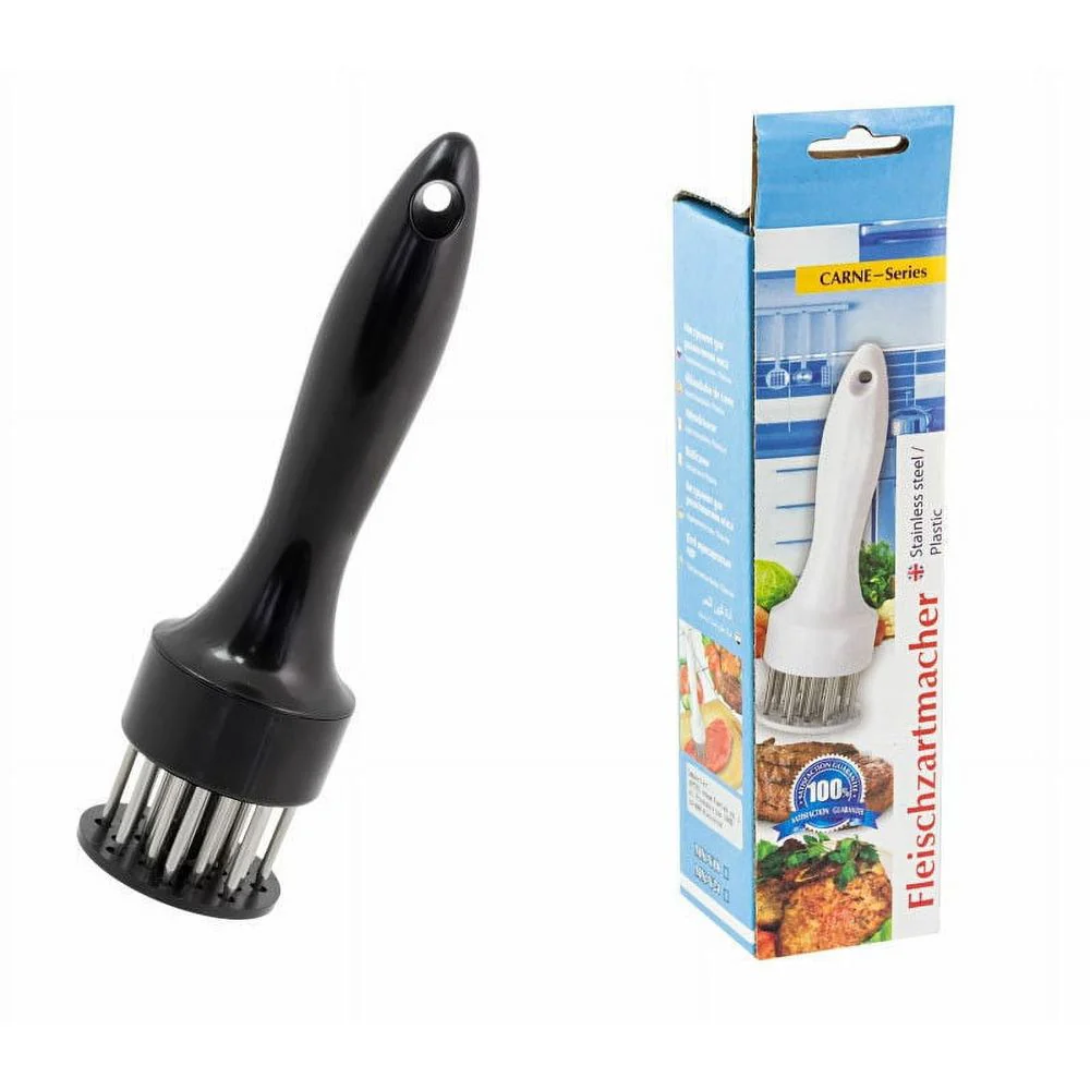Toner Depot Stainless Steel Plastic Steak Meat Tenderizer w/Non-Slip Grip, Black - Image 2