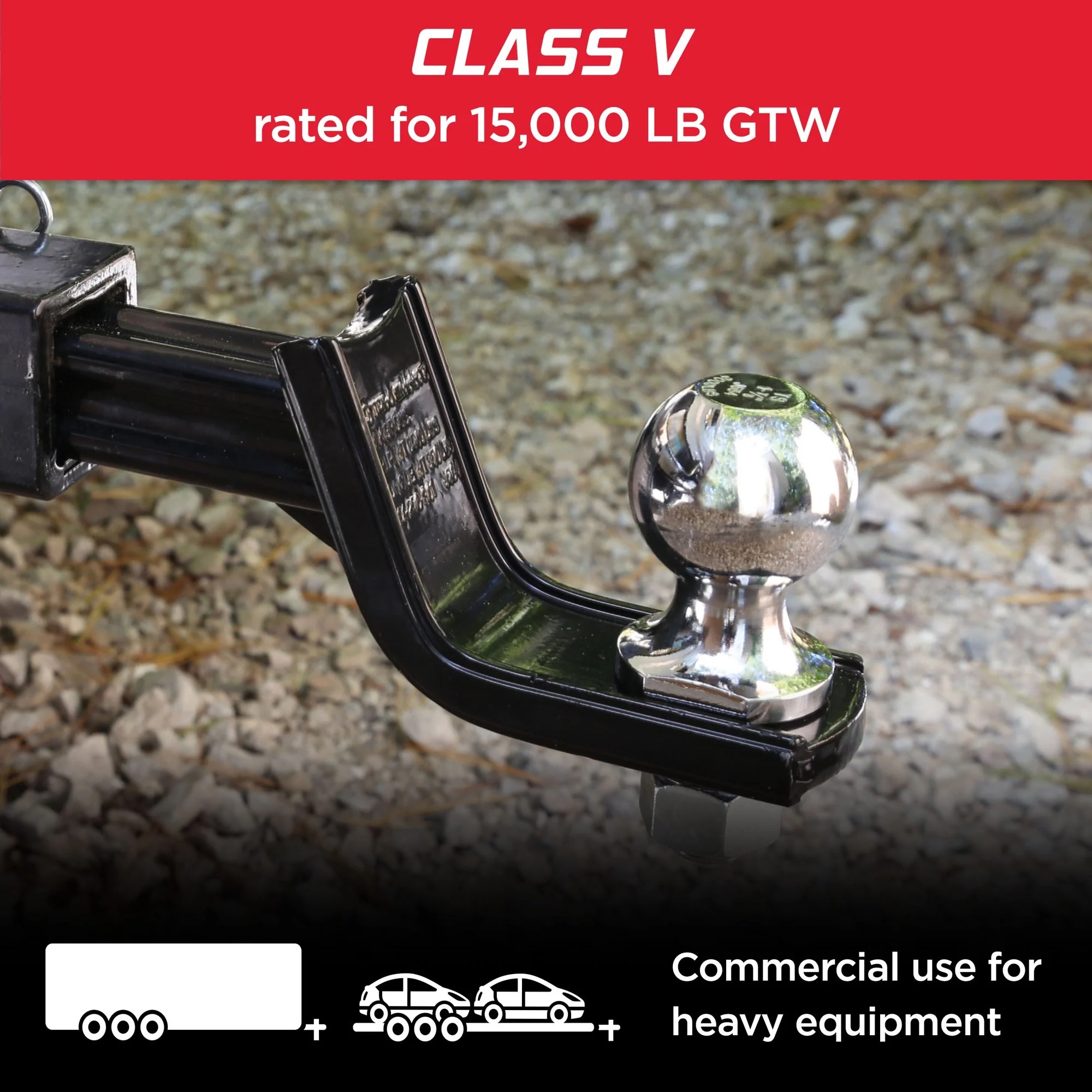 TowSmart 7284 Class V X-Mount Ball Mount, 3 in Drop, 1 1/2 in Rise - Image 3