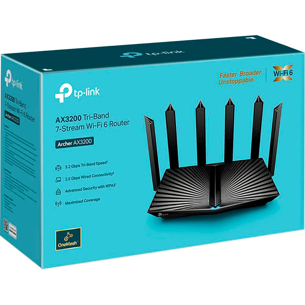 TP-Link ARCHER 3200 Tri-Band Wi-Fi 6 Router - Black - Image 4