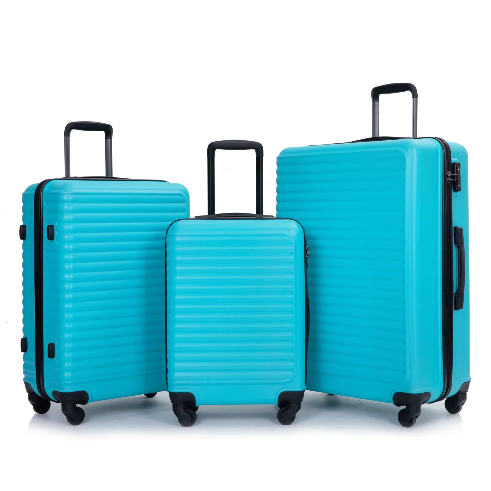 Travelhouse TH2085LG 3 Piece Luggage Set Hardshell Lightweight Suitcase with TSA Lock Spinner Wheels 20in24in28in.(Light Blue)