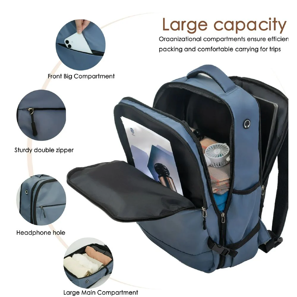 Tripcomp TR2006 3 Piece Luggage Sets, Hardside Carry On Luggage Purplish Blue - Image 3