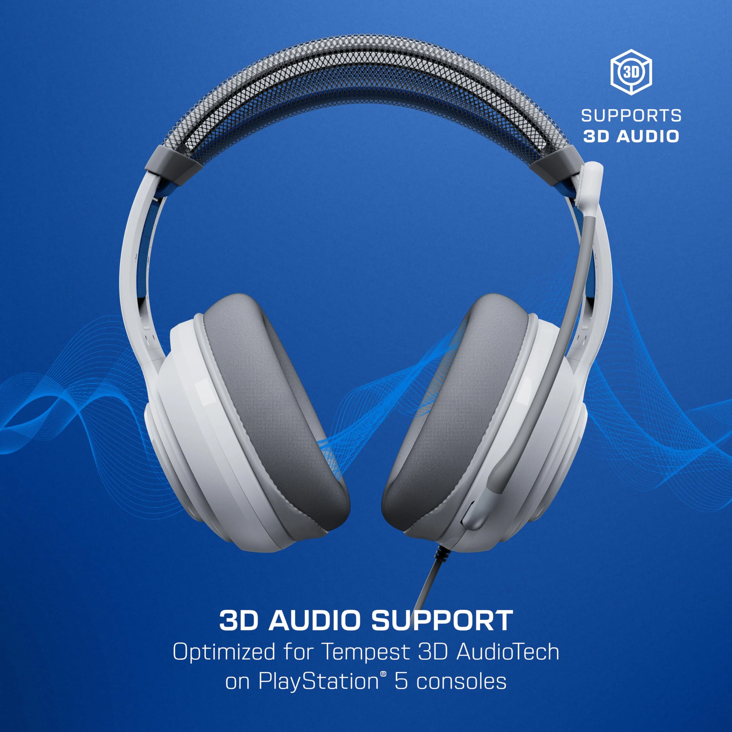 Turtle Beach Atlas 200 Wired Gaming Headset, 50mm Nanoclear Drivers, Flip-to-Mute Mic, Memory Foam Cushions, Floating Adjustable Headband, White - Image 4