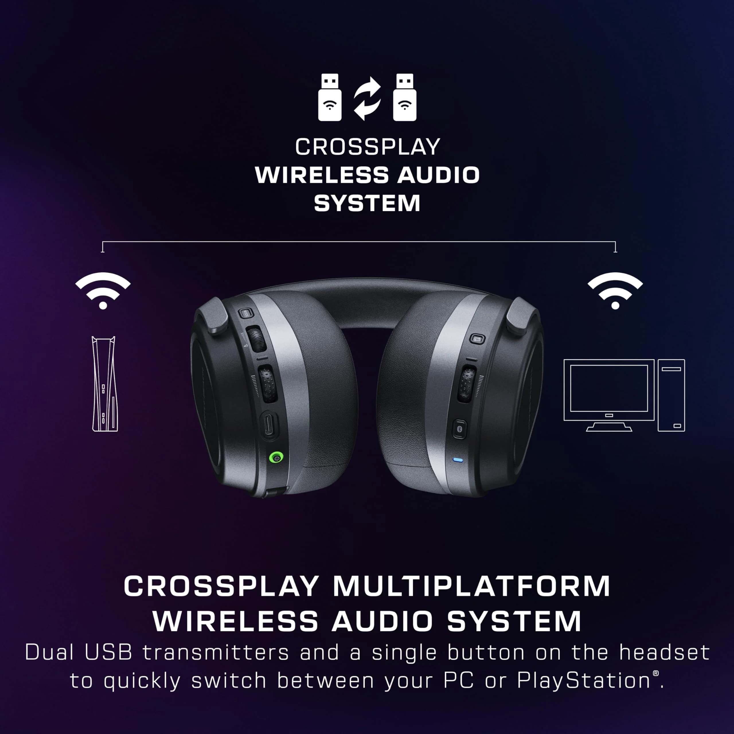 Turtle Beach Stealth 700 Gen 3 Wireless Multiplatform Gaming Headset, 60mm Eclipse Dual Drivers, Flip-to-Mute Microphone, Bluetooth 5.2, 80-Hour Battery, Black - Image 8