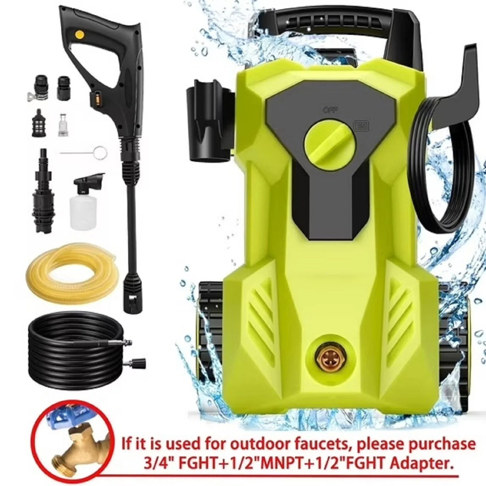 UMTIMATY Electric Pressure Washer, 4000 PSI, 2.8 GPM, 2000W Motor, Portable with Foam Cannon, 26ft Hose, Waterproof Design - Image 3