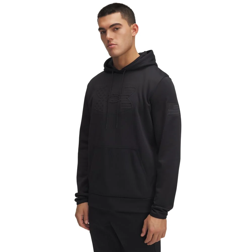 Under Armour Freedom Armour Fleece Emboss Long-Sleeve Hoodie - Black - 3XL