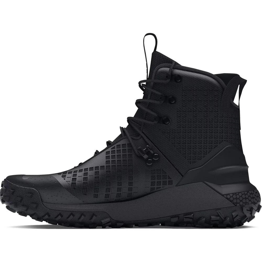 Under Armour UA HOVR Dawn WP 2.0 Waterproof Hiking Boots, Lightweight Breathable Synthetic Textile Upper, Black/Ultimate Black/Anthracite, Men's Size 4, 3025573