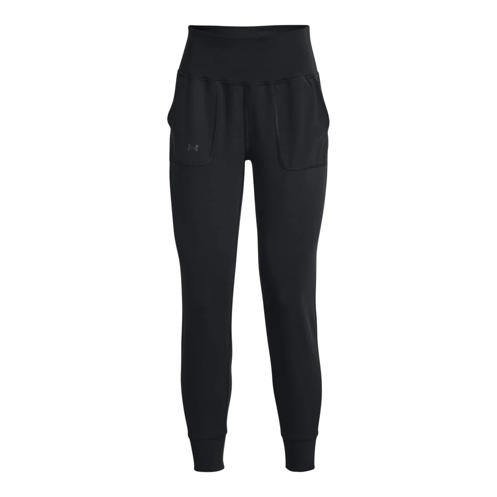 Under Armour Womens Motion Joggers, Tapered Leg Fit, Black Jet Gray, Small, 27in Inseam, 1375077 - Image 4