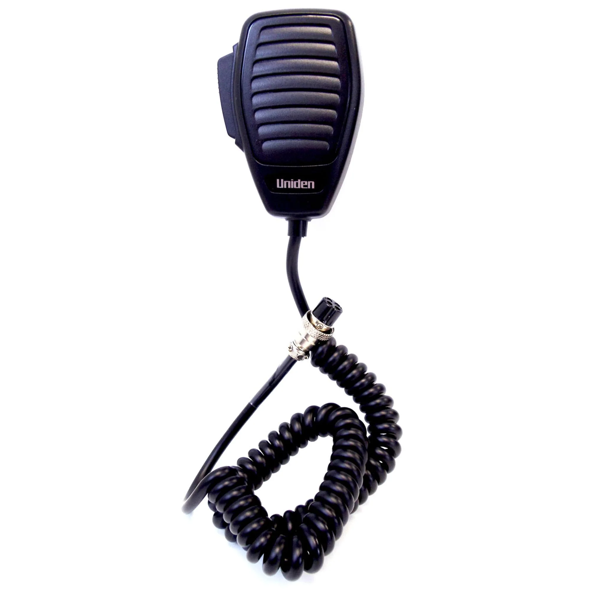 Uniden BC645 4-Pin Electret Condenser CB Radio Microphone, Ergonomic Design, Rugged Construction, 8-Foot Coiled Cord, Black