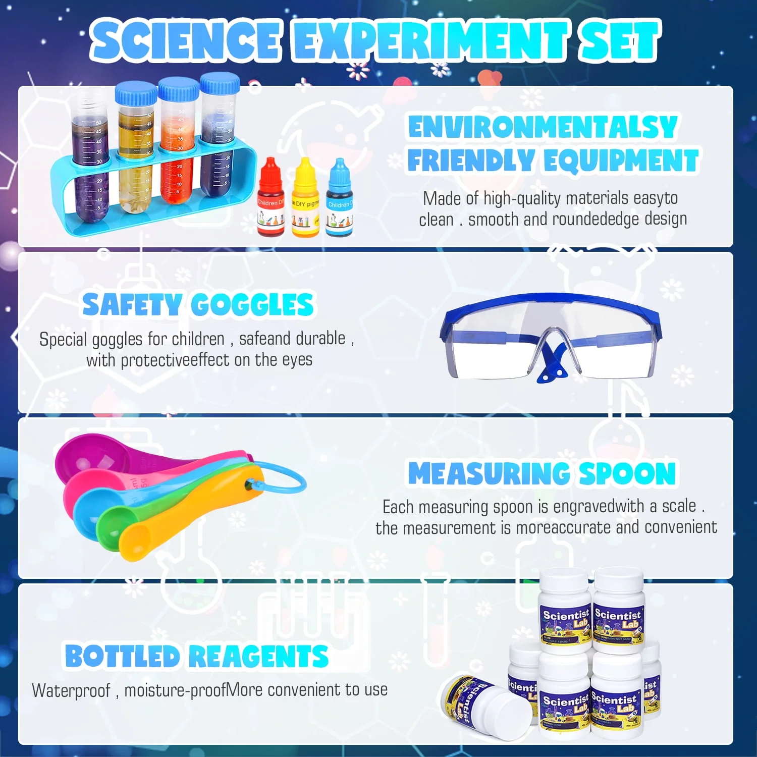 UQN Science Kit for Kids, 70 Experiment STEM Educational Volcano Science Toy, Ages 6-12 - Image 6