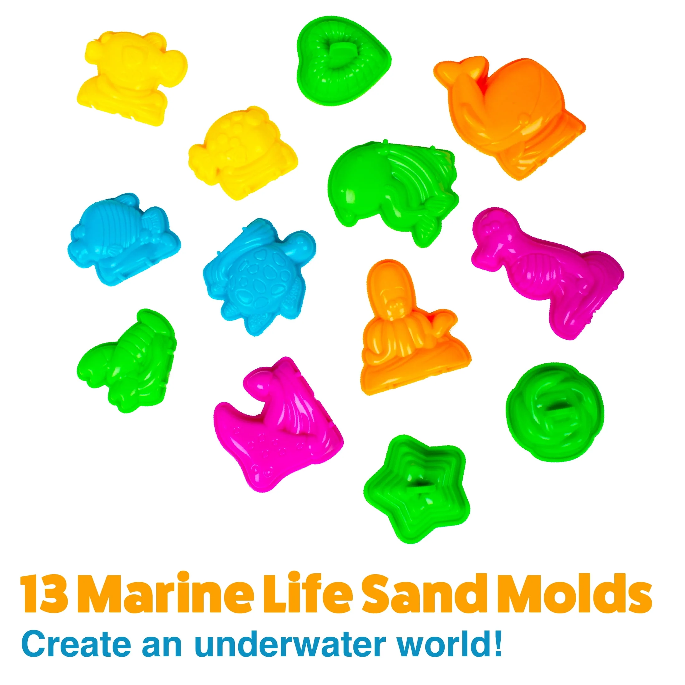 USA Toyz 23-Piece Sand Castle Mold Kit with 18 Molds and 5 Sculpting Tools, Multicolor, Kid-Safe Plastic for Toddlers Ages 3 and Up - Image 3
