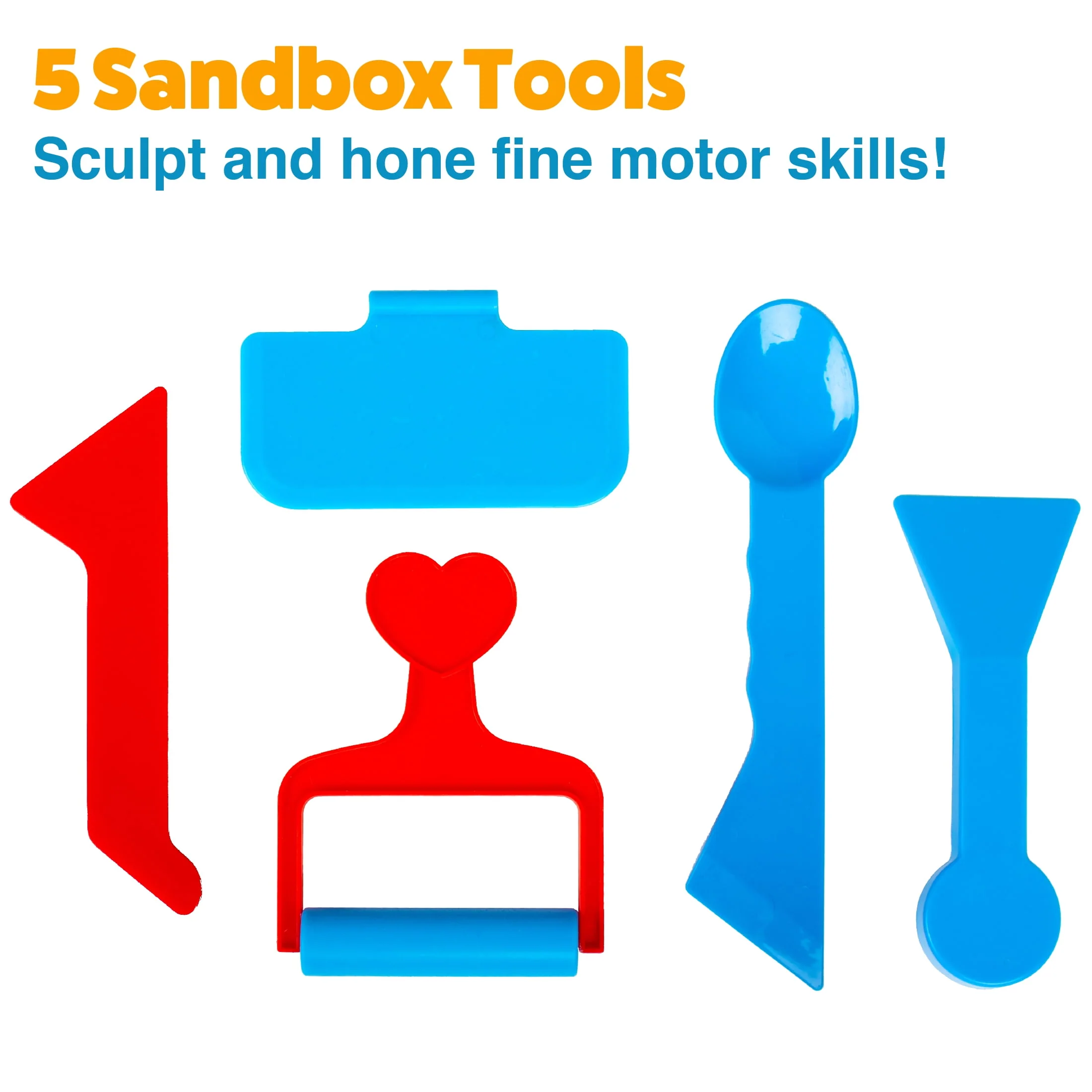 USA Toyz 23-Piece Sand Castle Mold Kit with 18 Molds and 5 Sculpting Tools, Multicolor, Kid-Safe Plastic for Toddlers Ages 3 and Up - Image 5