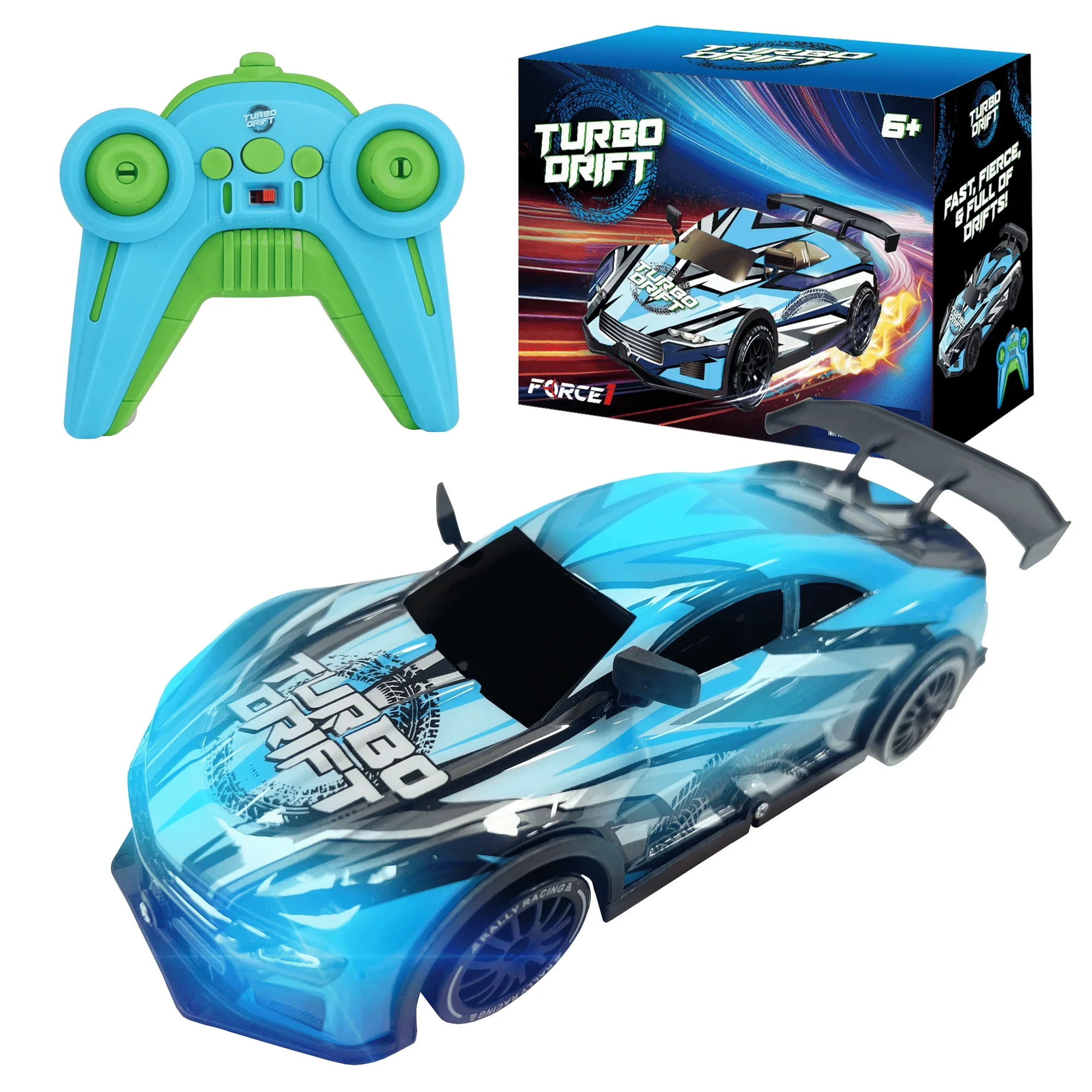 USA Toyz Force1 High-Speed Drift RC Car, Blue - Image 3