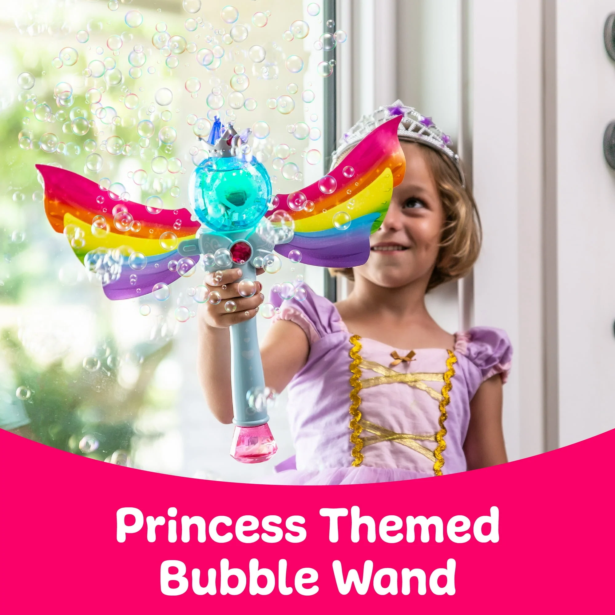 USA Toyz Rainbow Wand Automatic Bubble Blowing Toy for Children - 3 Years & Up - Image 2