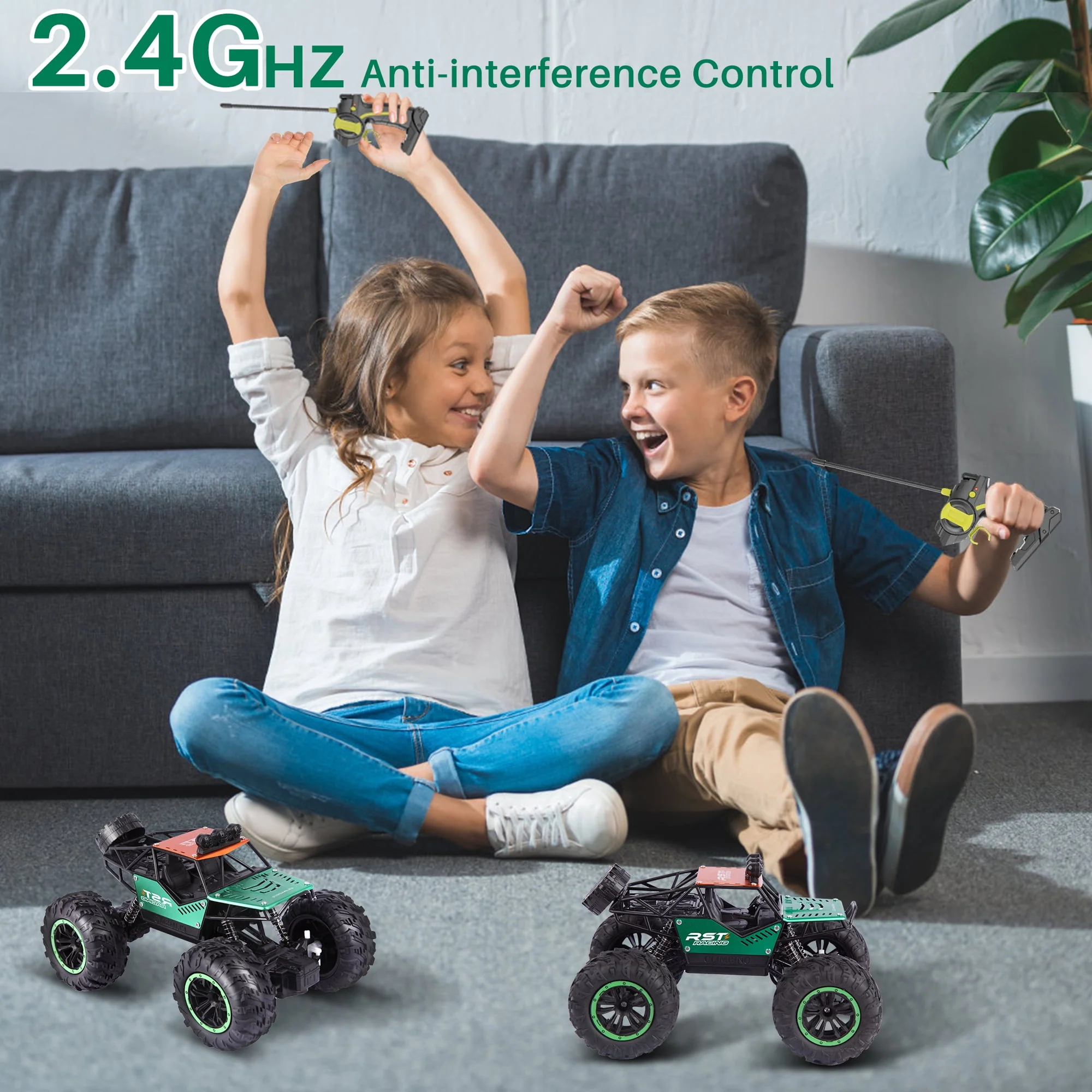 UUGEE 1:18 Scale Remote Control Monster Truck, 4WD Dual Motors, 2.4GHz Wireless, Metal Shell with ABS Chassis, Rechargeable Lithium Batteries, LED Headlights - Image 5