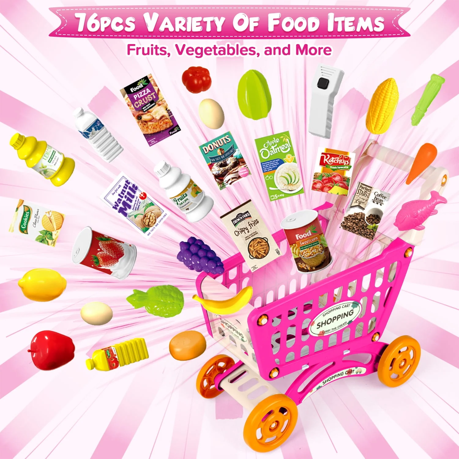 UUSUOO Supermarket Playset for Kids,Pretend Play - Image 3