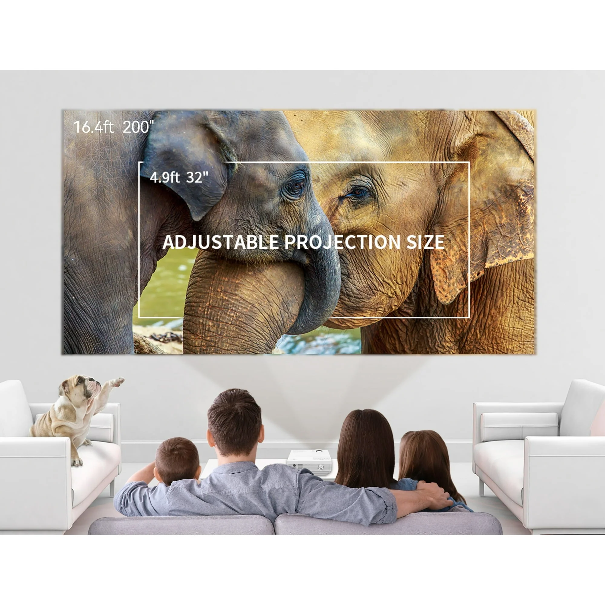 Vankyo 200" Class FHD (1080P) LED Projector (Leisure 3) - Image 3