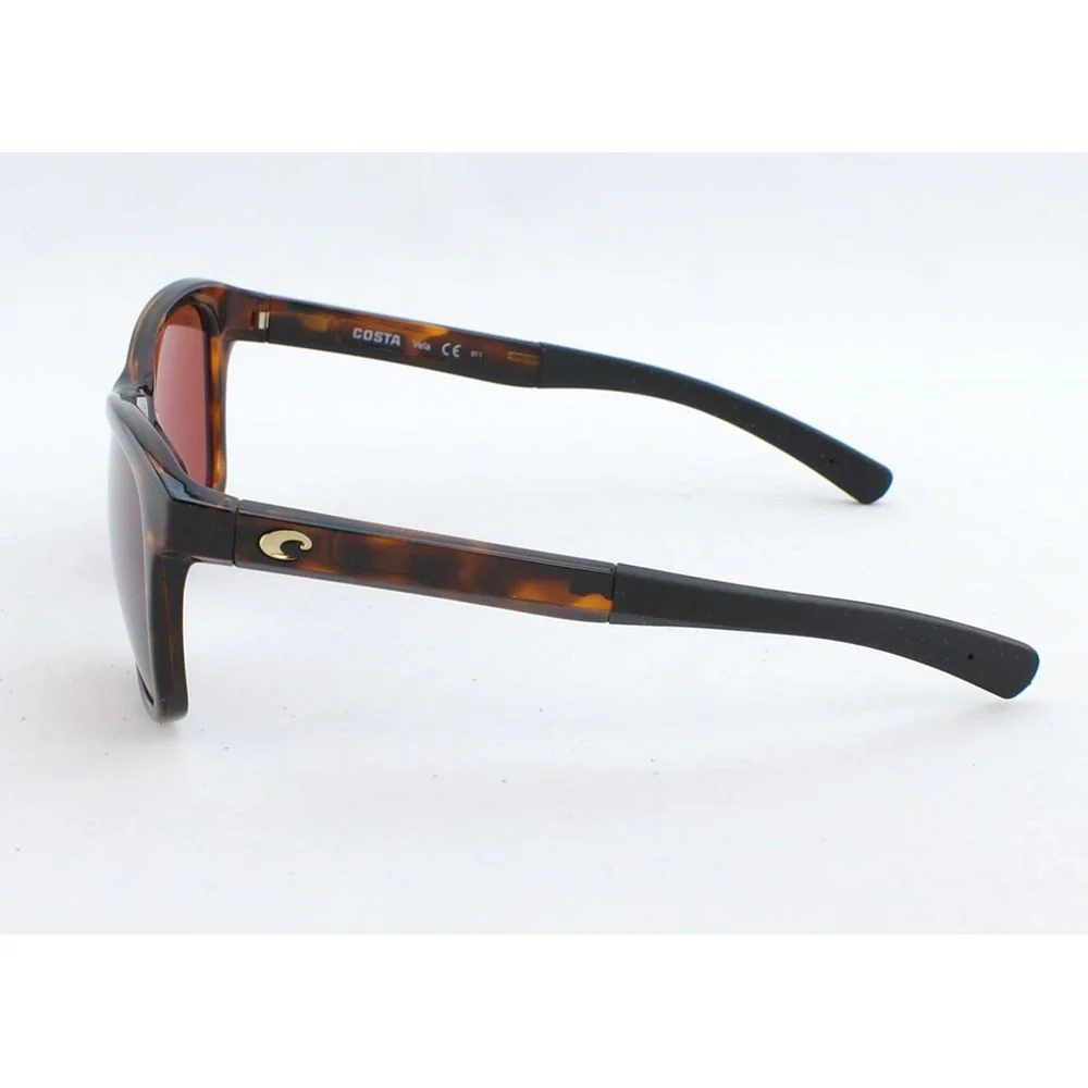 Costa Del Mar Vela Sunglasses, Copper 580P Polarized Lenses, Shiny Tortoise Rectangular Frame, 56mm - Image 4