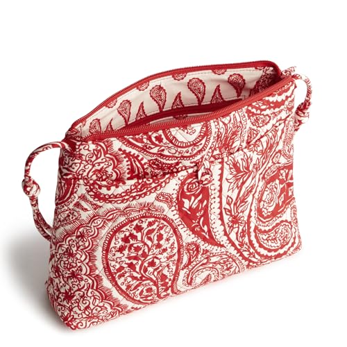 Vera Bradley Premium Cotton Original Hipster Crossbody Bag, Paisley Key, Red, One Size, Adjustable Strap, 50255-20574 - Image 5