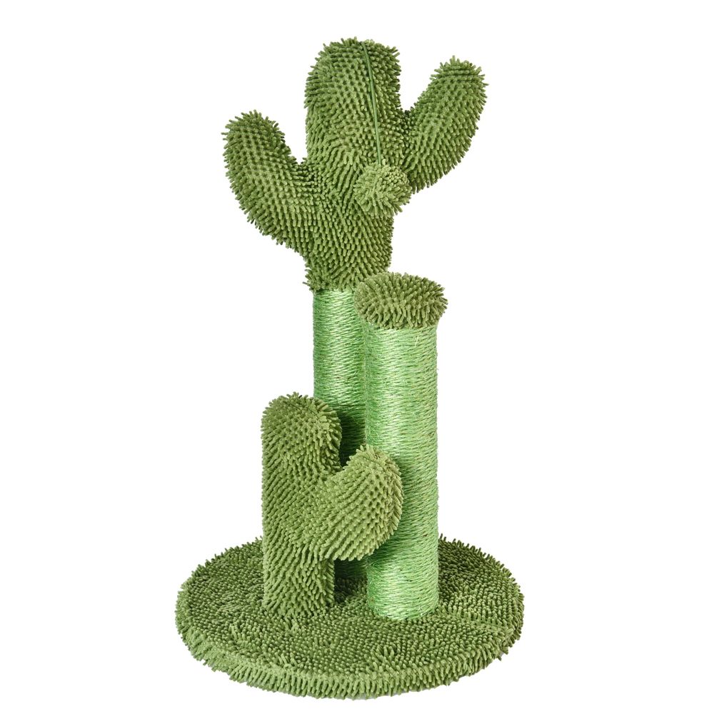 Vibrant Life Cactus Cat Scractching Post with Toy Ball, Green - Easy to assemble - Image 2