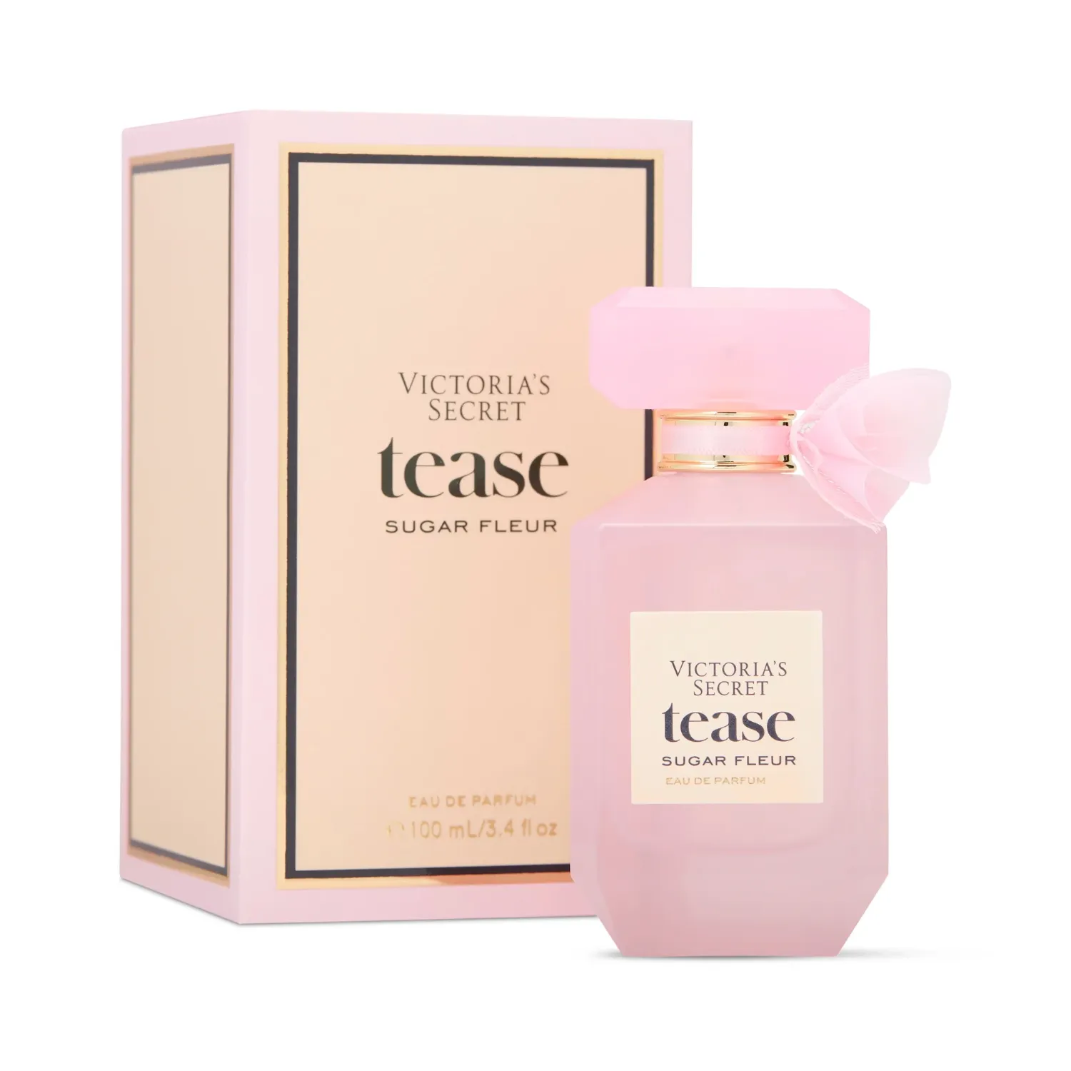 Victoria's Secret 562171 Tease Sugar Fleur Eau De Parfum, Floral Candy Scent with Fresh Apple and Pink Caramel Notes, 3.4 fl oz