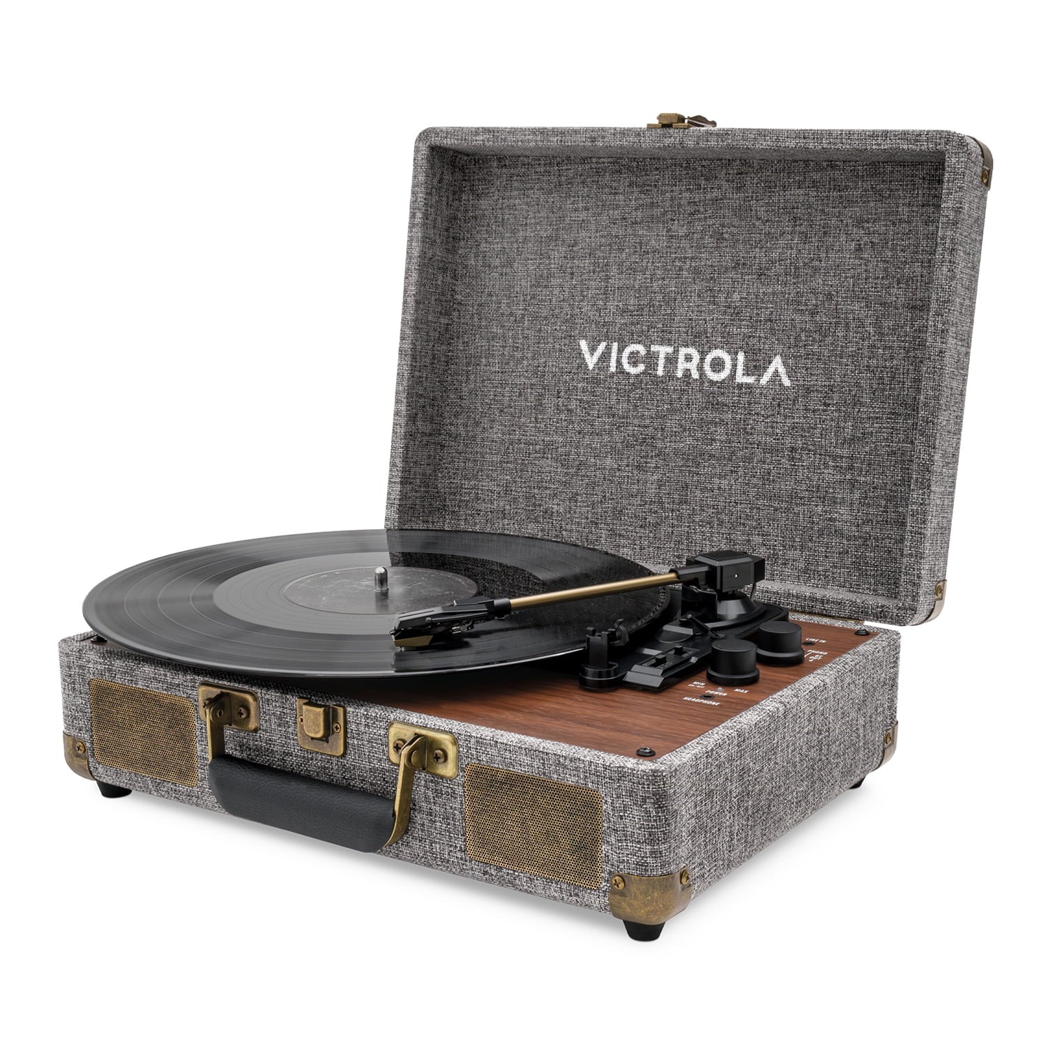 Victrola VSC-680SB-WLN Venture Bluetooth Portable Mid-Century Modern Suitcase Record Player - Image 2