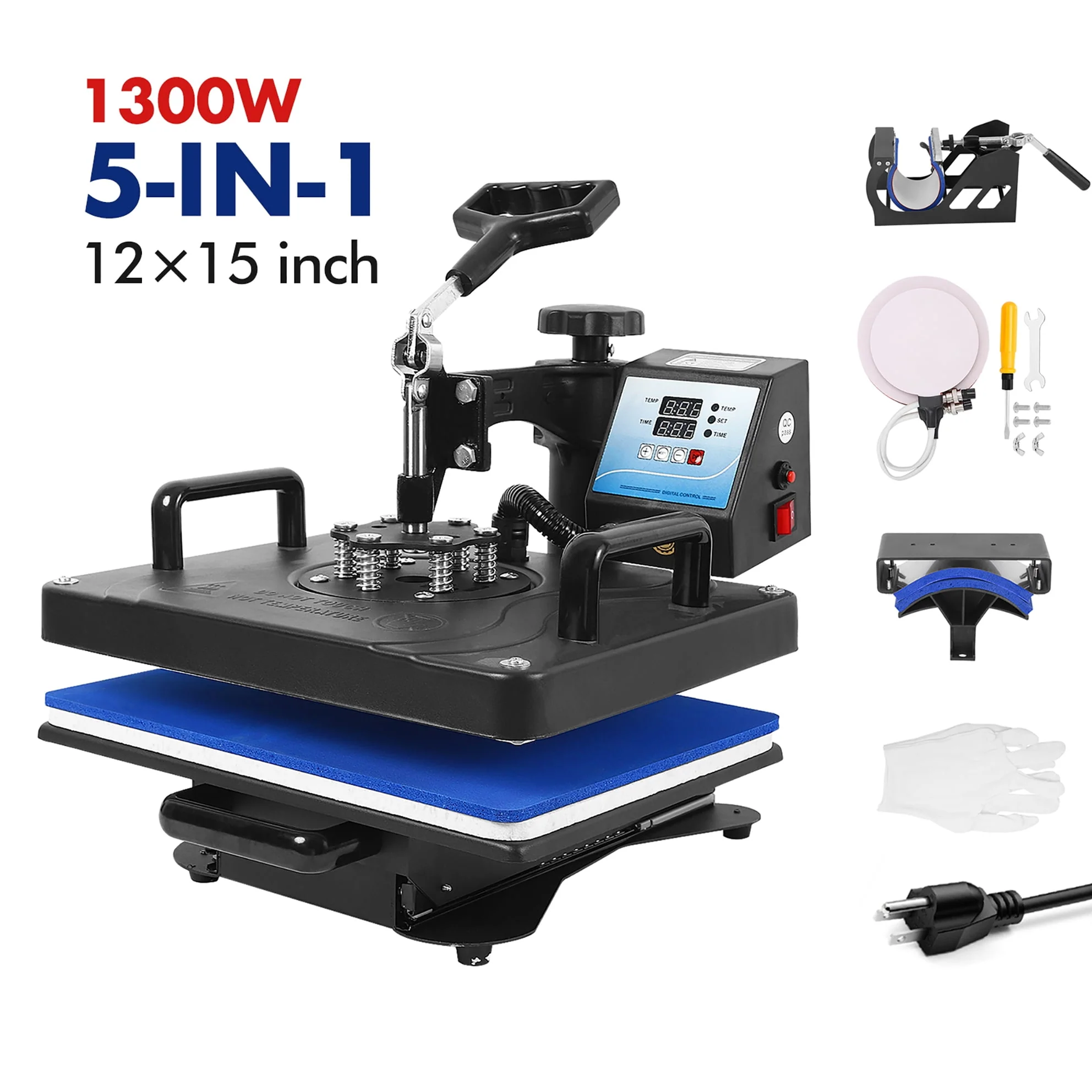 VIFERR V2221907 Heat Press Machine 5 in 1 Combo 12 x 15 Inch Digital Shirt Printing