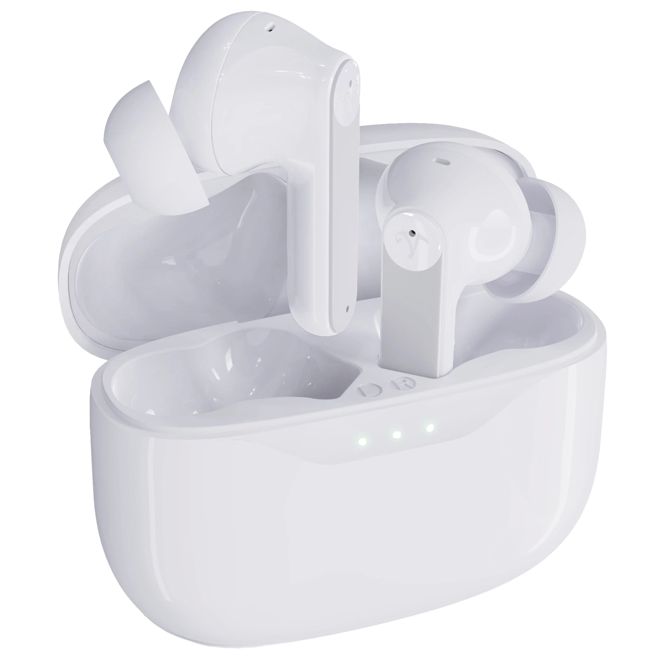 Visual Land SOUNDWAVE A1 Plus Wireless In Ear Earbuds, Active Noise Cancelling, 48H Playtime, Bluetooth 5.3, IPX5 Water Resistant, Blue, VLA1PBLU