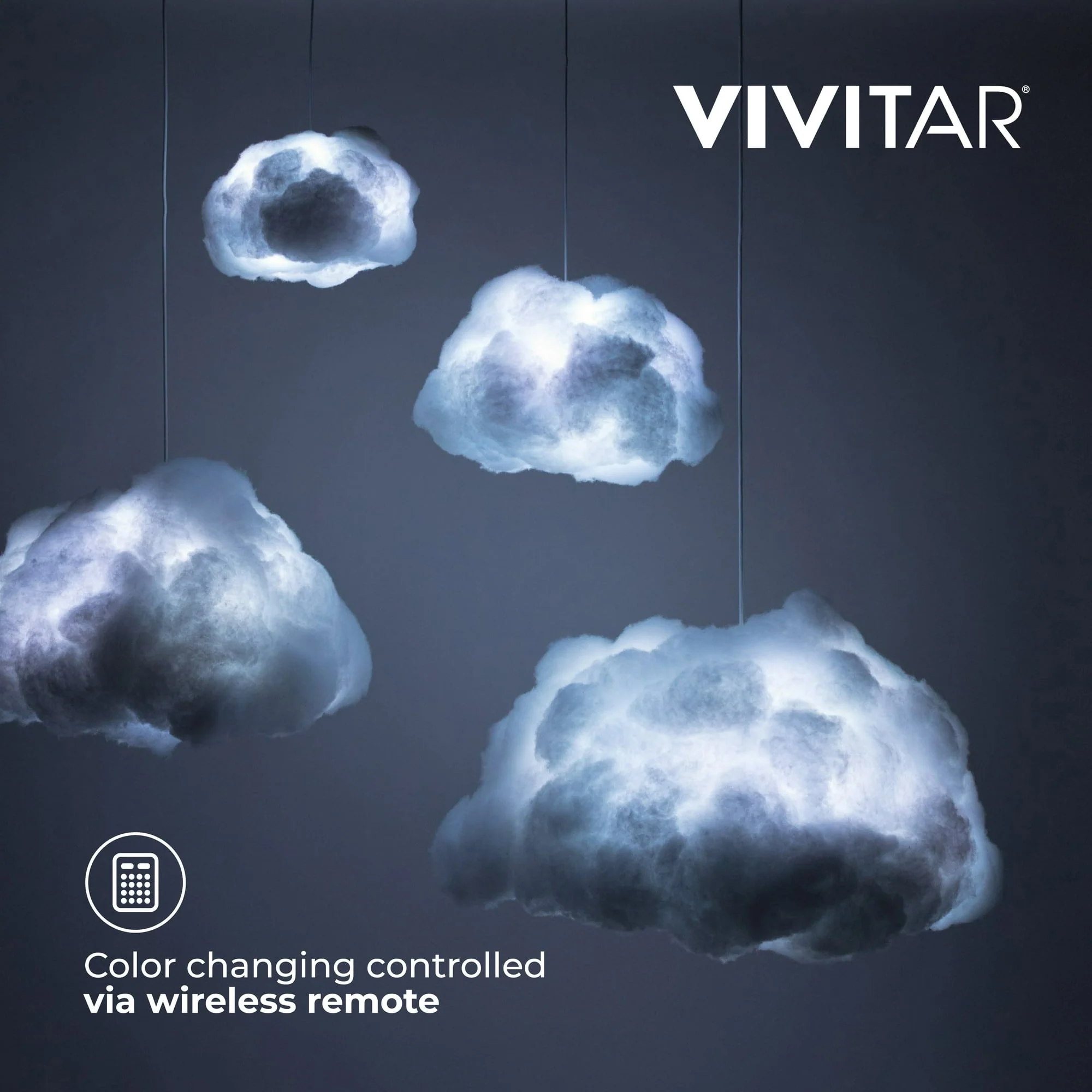 Vivitar LUCL001 RGB Cloud Light, DIY Project, Includes All Components, Remote Controls Lighting Effects - Image 2