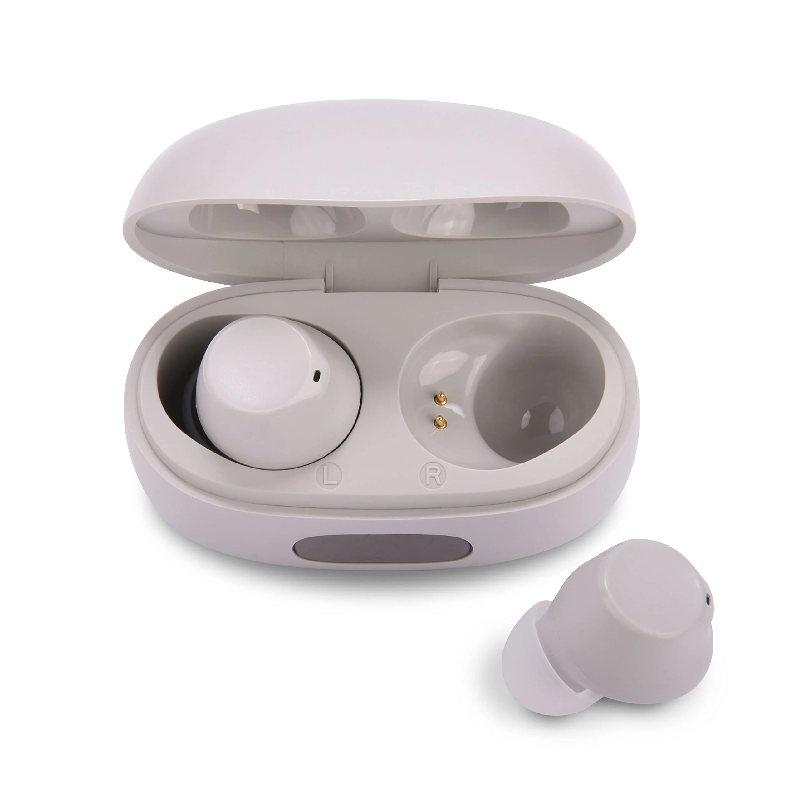 Voxx Accessories Corp. RCA OTC In-Ear Hearing Aids, Rechargeable, 15-Hour Battery Life, Smart Chip with Active Noise Cancellation, Water-Resistant Gray, Charging Case Included - Image 4
