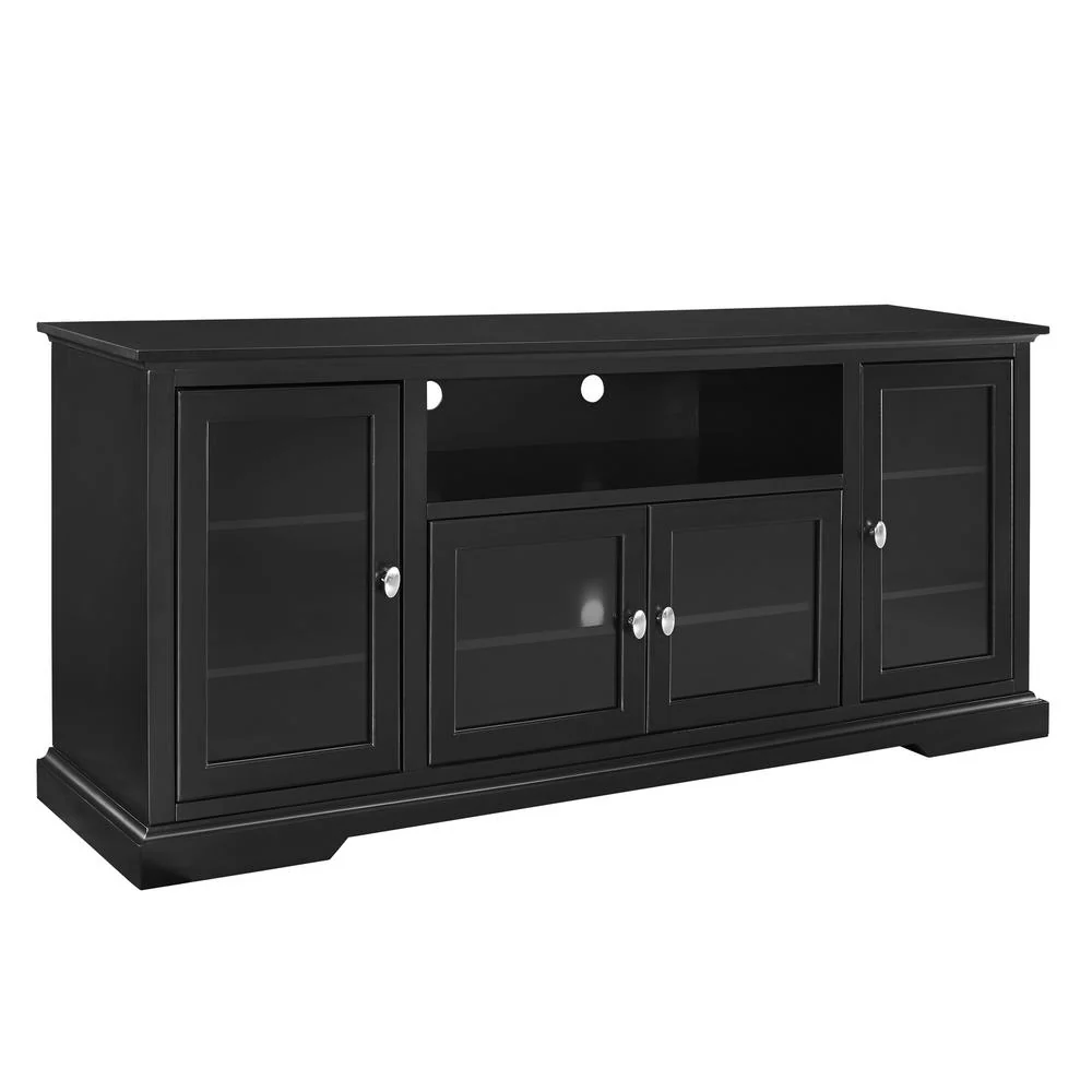 Walker Edison HD70C32BL Furniture Company Black Entertainment Center - Image 4