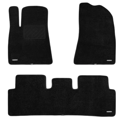 WENNEBIRD Superior Carpet Floor Mats for Tesla Model 3, Custom Fit, 0.6 Inch Thick, Black, 3-Piece Set - Image 2
