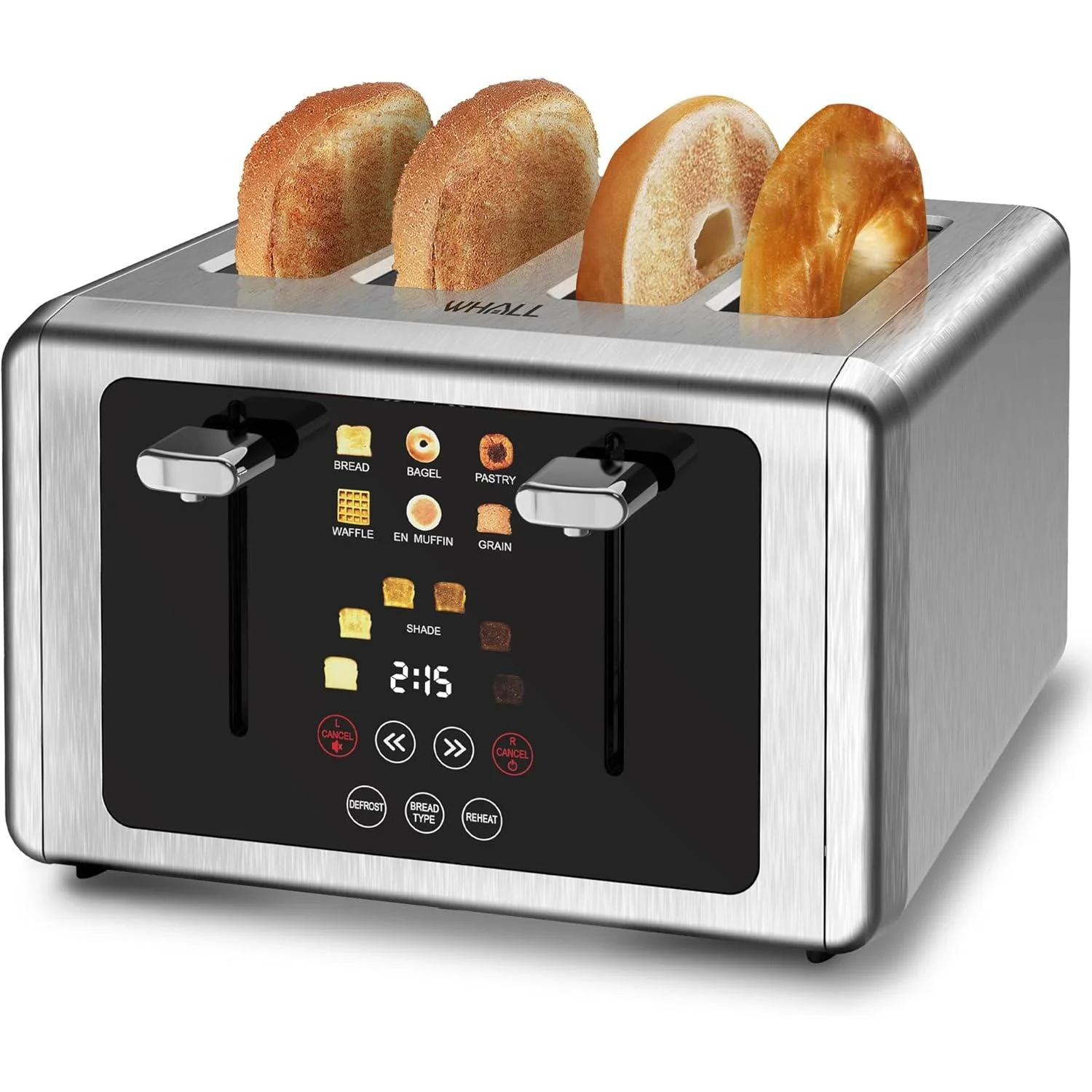 Whall KST076AU Touchscreen Toaster 4 Slice 6 Shade Settings