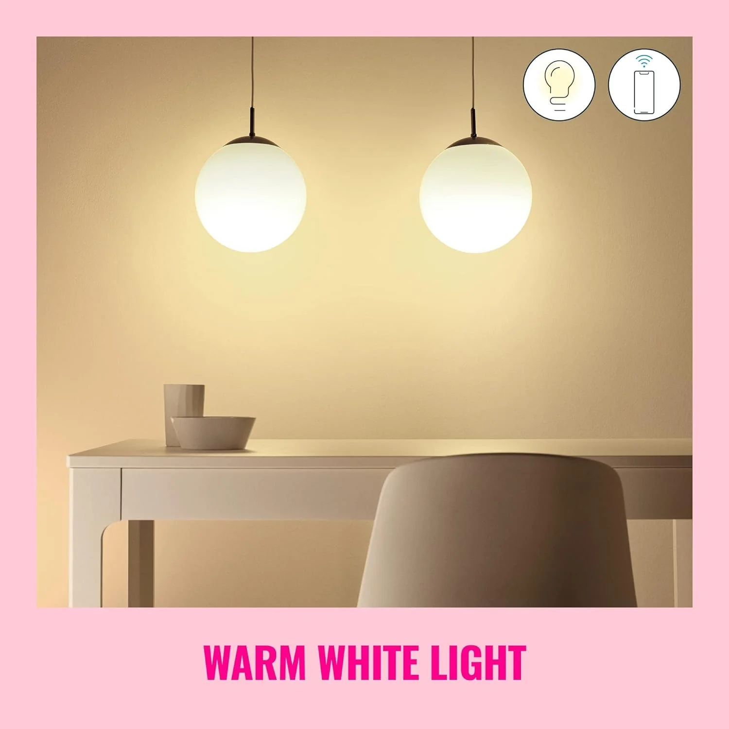WiZ Connected A21 Tunable White LED Smart Bulb, 100W Equivalent, Dimmable, Wi-Fi Enabled, Voice and App Control, Matter Compatible, E26 Base, 1 Pack, 604280 - Image 5