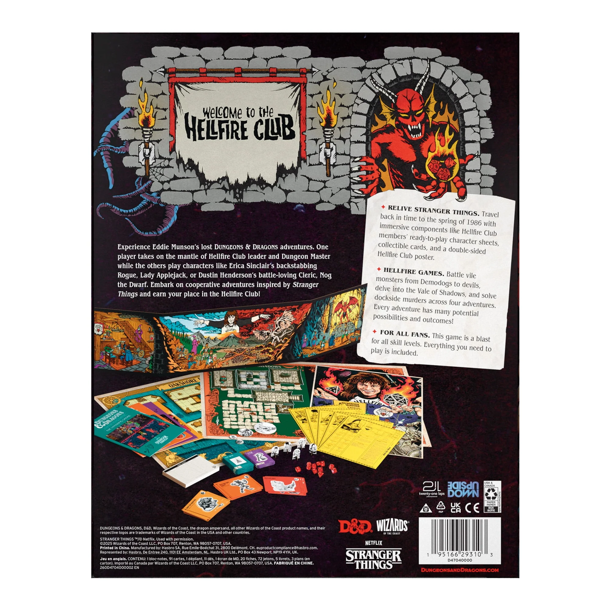 Wizards of the Coast Stranger Things Welcome to the Hellfire Club Adventure Game Kit, Collaborative 3-5 Player RPG with Dice, Booklets, Tokens, Posters, D47040000 - Image 2