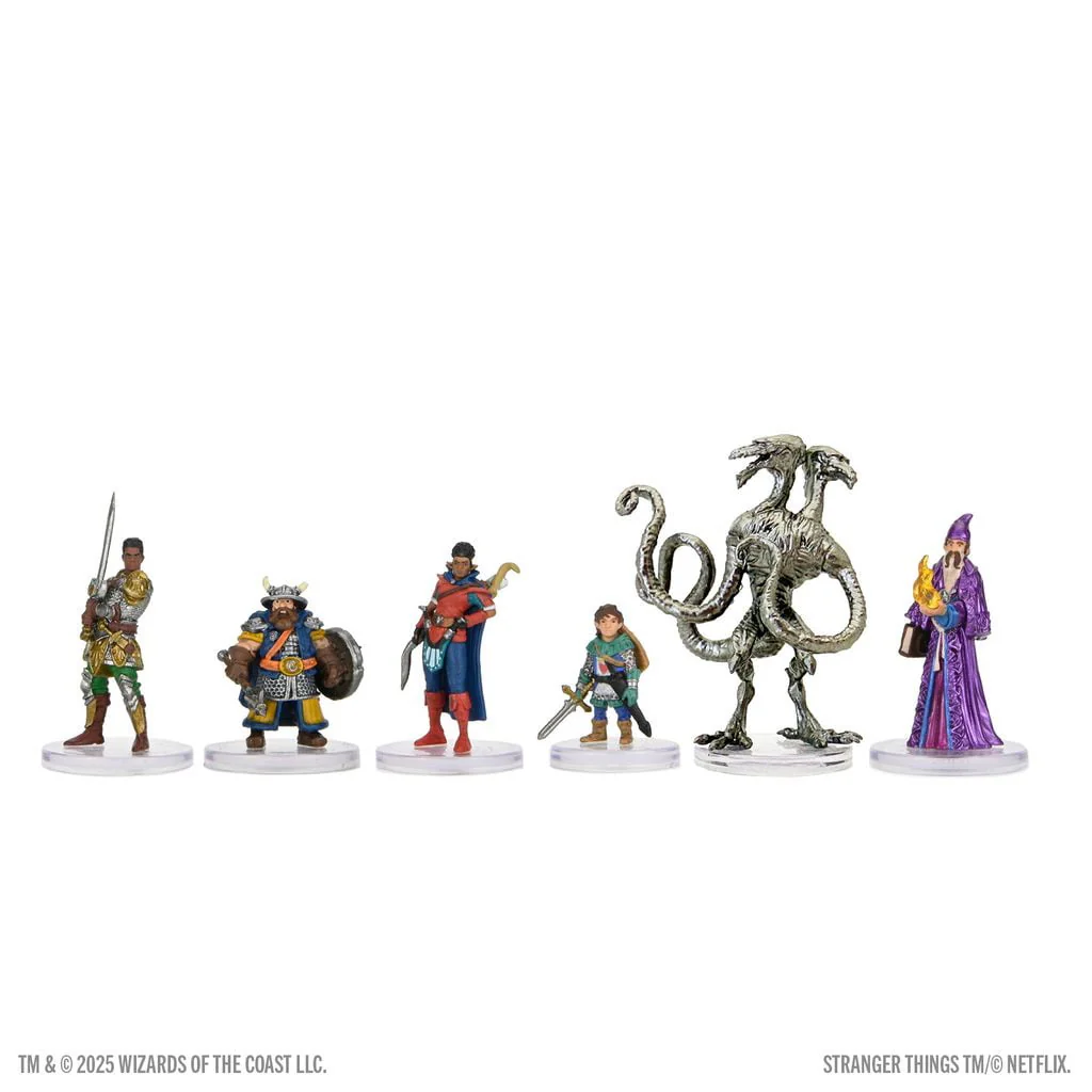 WizKids Dungeons & Dragons Stranger Things Heroes of Hellfire Miniatures 6-Pack, Multi-Color Plastic Collectible Action Figures