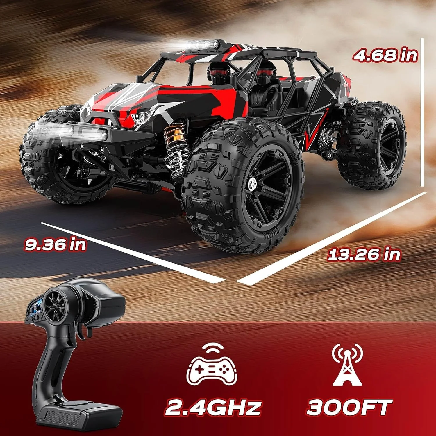 Womaqu 1/14 Brushless 50 MPH RC Truck 4wd Offroad Waterproof Remote Control Car For Adults - Image 3