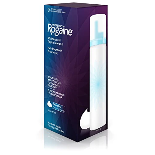Women's Rogaine Hair Loss and Thinning Treatment, Once-A-Day Minoxidil Foam, Two Month Supply